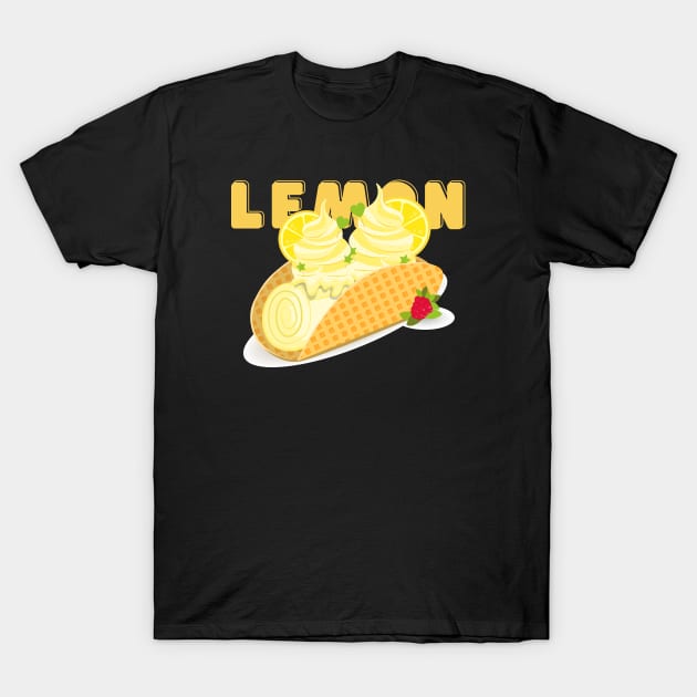 I love ice cream a waffle lot | Lemon Ice Cream Flavor | Ice Cream Lovers | Sundae Lovers | Sweet Summer Treat | Sweet Tooth T-Shirt by mschubbybunny